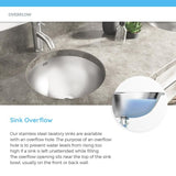 MR Direct Dual-Mount Bathroom Sink in Stainless Steel with Pop-Up Drain in Brushed Nickel