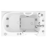 HD Series 46 in. Right Drain Quick Fill Walk-In Whirlpool Bath Tub with Powered Fast Drain in White - Super Arbor