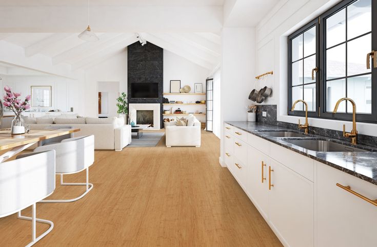 CALI Fossilized Mocha Bamboo 5-in W x 9/16-in T x 72-in Smooth/Traditional Solid Hardwood Flooring (19.91-sq ft / Carton)