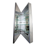 12 in. W x 30 in. H x 4 in. D Recessed or Surface Mount Medicine Cabinet in Aluminum - Super Arbor