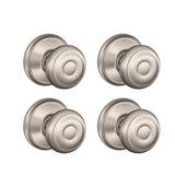 Georgian Aged Bronze Passage Hall/Closet Door Knob (4-Pack) - Super Arbor