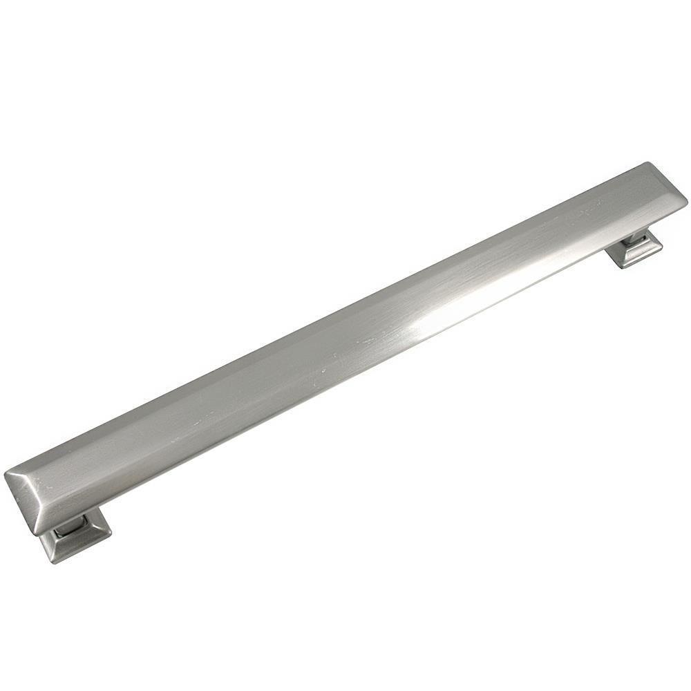 5 in. Center-to-Center Satin Nickel Poise Pull with Back Plate - Super Arbor