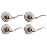 Tustin Satin Nickel Passage Hall/Closet Door Lever Featuring Microban Antimicrobial Technology - Super Arbor