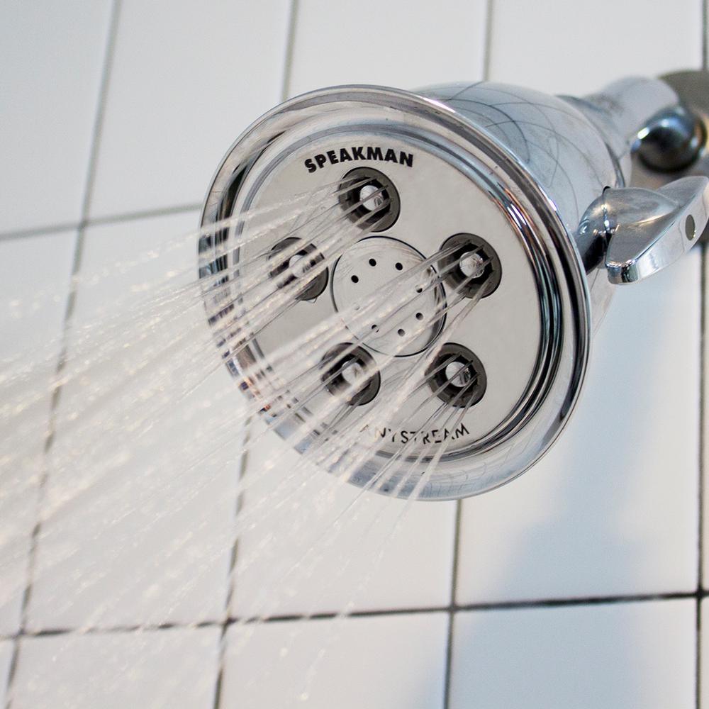 3-Spray 4.1 in. Single Wall MountHigh Pressure Fixed Adjustable Shower Head in Polished Chrome - Super Arbor