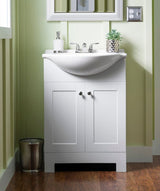 Style Selections Euro 24-in White Single Sink Bathroom Vanity with White Cultured Marble Top