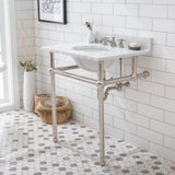 Embassy 30 in. Brass Wash Stand Legs with Polished Nickel Connectors - Super Arbor
