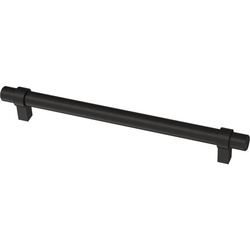 Essentials 3-3/4 in. (96mm) Center-to-Center Wrapped Matte Black Bar Pull (24-Pack) - Super Arbor