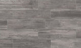 Style Selections Woods Graphite 6-in x 24-in Glazed Porcelain Wood Look Tile