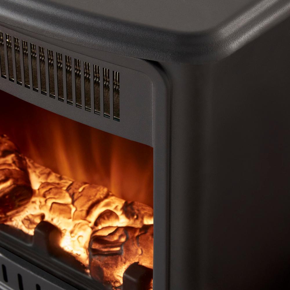 Crestland 13 in. Desktop Electric Fireplace in Black
