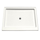 Kathryn 48 in. x 36 in. Single Threshold Shower Base in White - Super Arbor