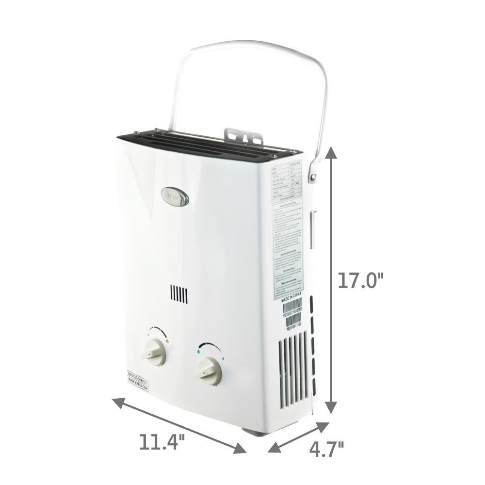 2.0 GPM Liquid Propane Gas Portable Tankless Water Heater - Super Arbor