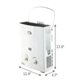 2.0 GPM Liquid Propane Gas Portable Tankless Water Heater - Super Arbor