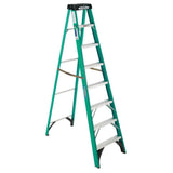 8 ft. Fiberglass Step Ladder with 250 lb. Load Capacity Type I Duty Rating - Super Arbor