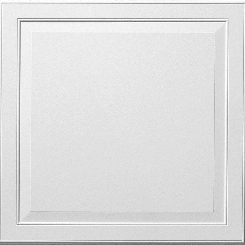 Armstrong Ceilings 24-in x 24-in Single Raised Panel 6-Pack White Patterned 15/16-in Drop Acoustic Ceiling Tiles