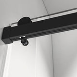 Abruzzo 60 in. W x 76 in. H Frameless Single Sliding Shower Door in Matte Black with Tempered Clear Glass