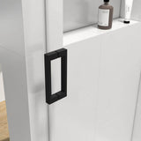 Abruzzo 60 in. W x 76 in. H Frameless Single Sliding Shower Door in Matte Black with Tempered Clear Glass