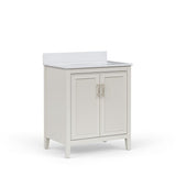 Style Selections Alaia 30-in Muse Gray Undermount Single Sink Bathroom Vanity with White Engineered Stone Top