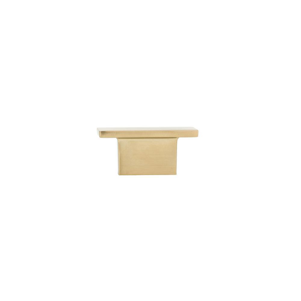 1-9/16 in. x 7/8 in. (40 mm x 22 mm) Aurum Brushed Gold Contemporary Metal Cabinet Knob - Super Arbor
