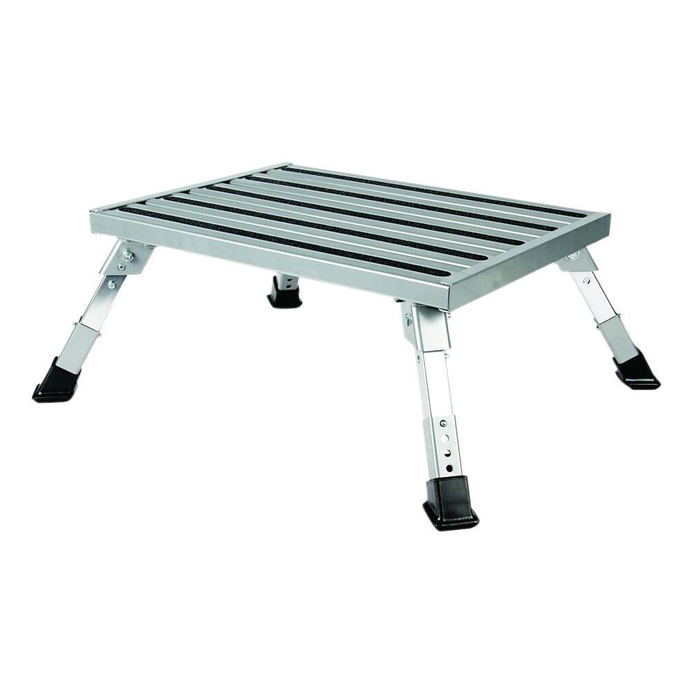 Camco Step Stool, Aluminum Platform Step, Adjustable Height - Super Arbor