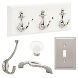 1-1/2 in. (38mm) Satin Nickel and Natural Aqua Sea Glass Cabinet Knob - Super Arbor