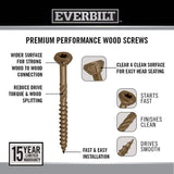 Everbilt #10 in. x 6 in. Star Drive Flat Head Exterior Wood Screws 20 lbs.- Box (708-Piece)