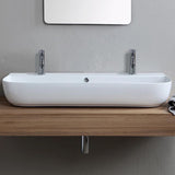 Nameeks Glam Wall Mounted Bathroom Sink in White