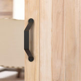 36 in. x 80 in. DesignGlide Farmhouse Unfinished Solid Wood 6-Lite Obscure Glass Sliding Barn Door & Black Hardware Kit - Super Arbor