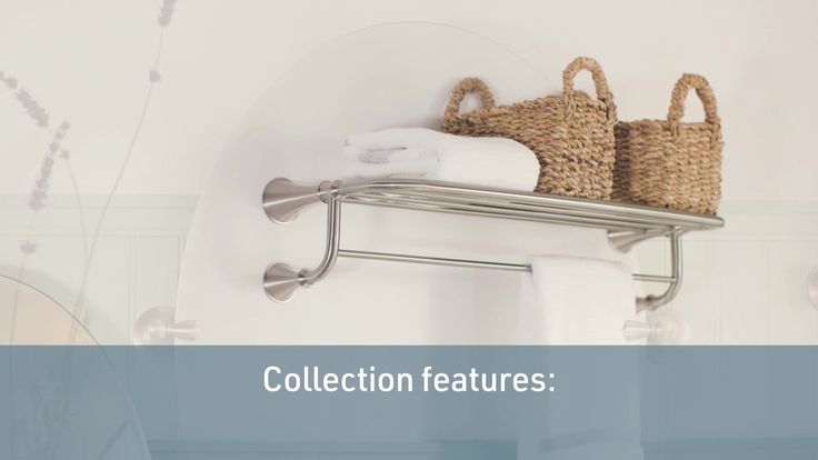 Moen Sage 24-in Spot Resist Brushed Nickel Wall Mount Double Towel Bar