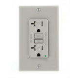 20 Amp 125-Volt Duplex SmarTest Self-Test Tamper Resistant GFCI Outlet, Black - Super Arbor