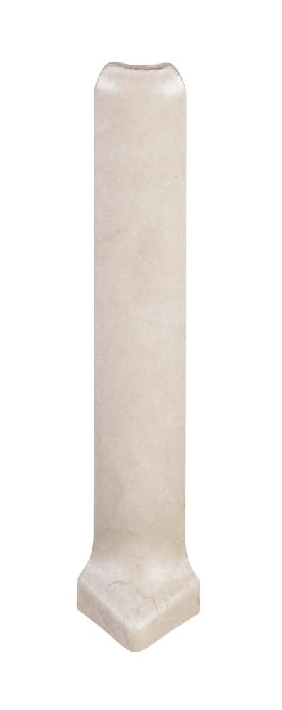 Emser Citadel Ivory Porcelain Cove Corner Tile (1-in x 6-in)