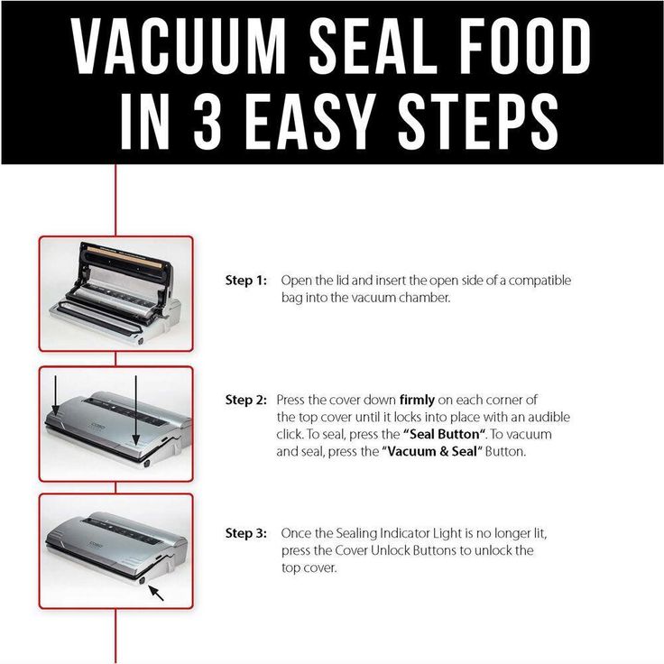 VC 300 Black and Silver Food Vacuum Sealer with Food Management App and Vacuum Bag Set