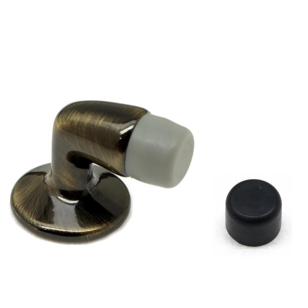 Mini Solid Brass Floor Mounted Gooseneck Door Stop in Oil-Rubbed Bronze - Super Arbor