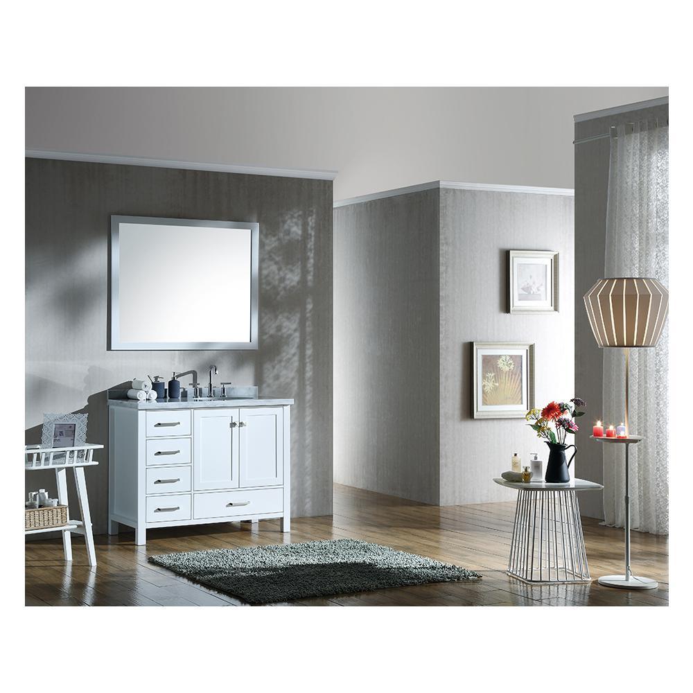 Cambridge 42 in. W Vanity Cabinet Only in White - Super Arbor