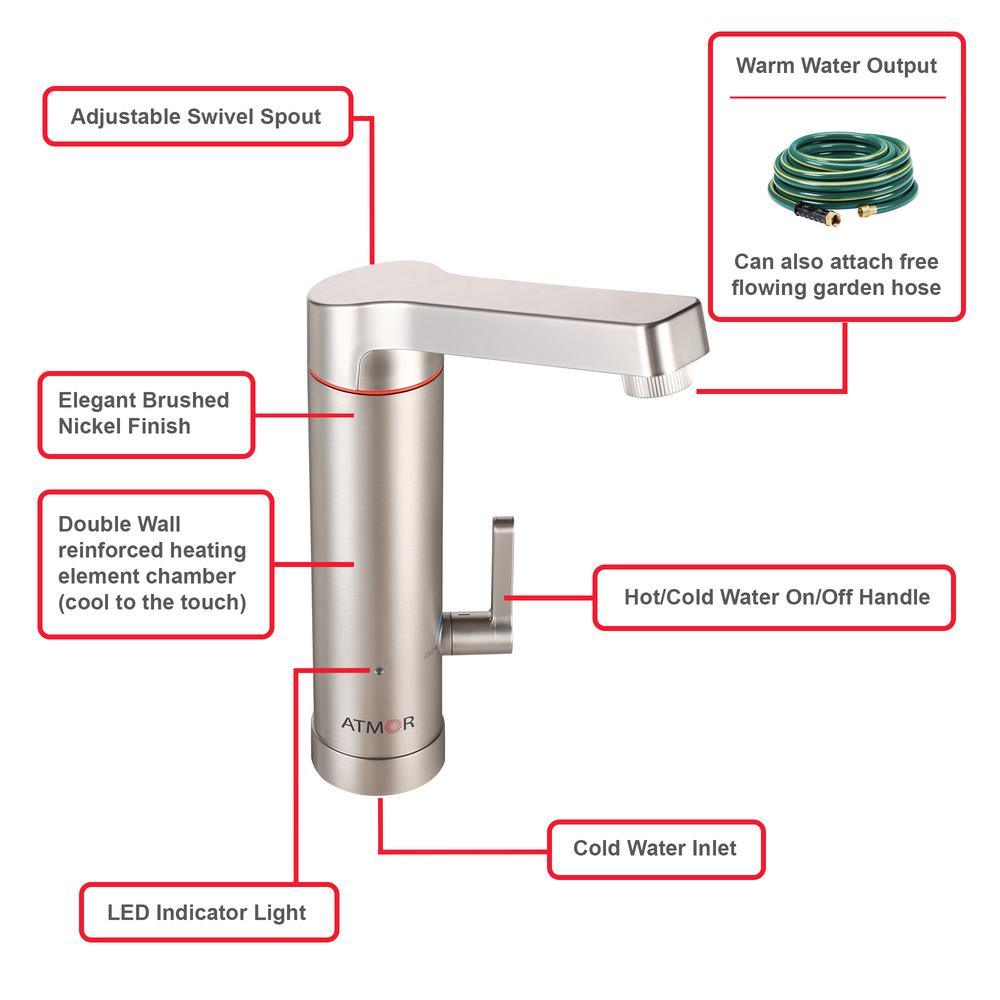 HoTap 3kW 0.5 GPM 2-in-1 Electric Tankless Water Heater / Faucet - Super Arbor