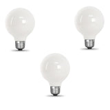Feit Electric 40-Watt Equivalent G25 Dimmable Filament ENERGY STAR White Glass LED Light Bulb, Soft White (3-Pack)