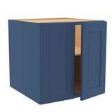Home Decorators Collection Washington Vessel Blue Plywood Shaker Assembled Wall Kitchen Cabinet Soft Close 24 W in. 24 D in. 24 in. H