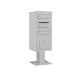 3400 Horizontal Series 4-Compartment 1-Parcel Locker Pedestal Mount Mailbox - Super Arbor