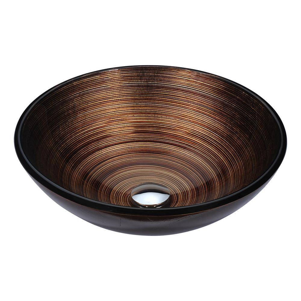 Posh Series Deco-Glass Vessel Sink in Coral Blue - Super Arbor