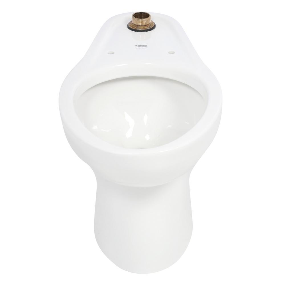 Madera 1.1-1.6 GPF Universal Flushometer Elongated Toilet Bowl Only with EverClean in White - Super Arbor