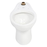 Madera 1.1-1.6 GPF Universal Flushometer Elongated Toilet Bowl Only with EverClean in White - Super Arbor