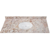 31 in. x 22 in. Stone Effects Vanity Top in Cascade with White Sink - Super Arbor