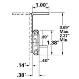 Richelieu Accuride 14 in. Black 3/4-Extension Side-Mount Ball-Bearing Keyboard Slide (Pair)