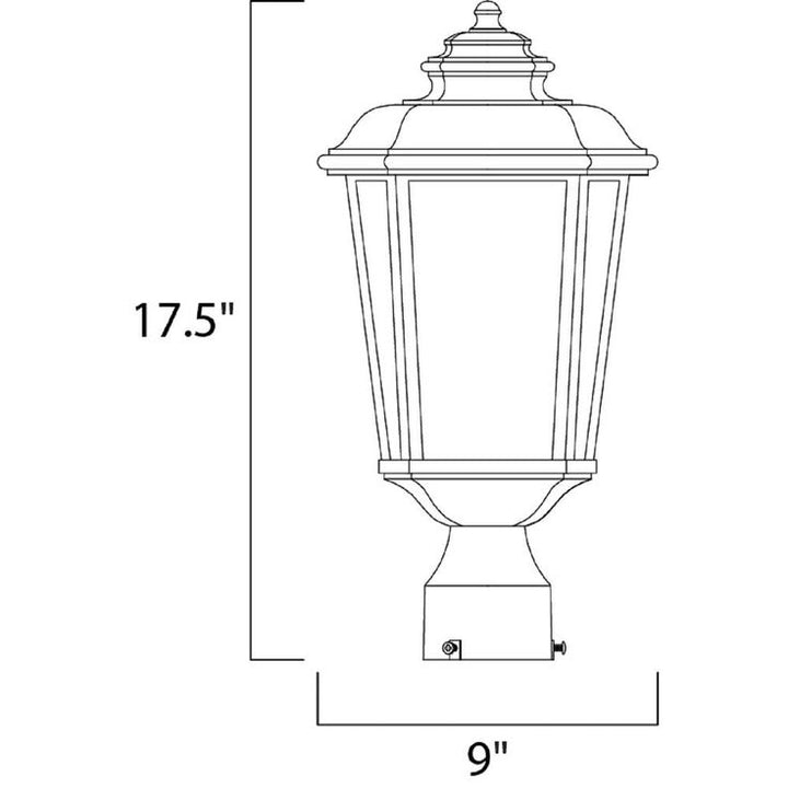 Radcliffe 9 in. Wide 1-Light Outdoor Black Oxide Post Light