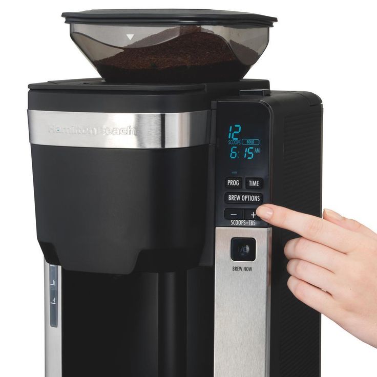 12-Cup Black Auto Grounds Dispensing Coffee Maker