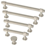 Classic Octagon 1-1/4 in. (32 mm) Satin Nickel Cabinet Knob - Super Arbor