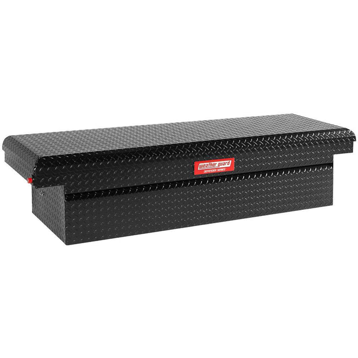 Weather Guard 71.38 in. Matte Black Aluminum Full Size Crossbed Truck Tool Box - Super Arbor