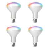 Feit Electric 65-Watt Equivalent BR30 Dimmable Full Color Changing Wi-Fi LED Smart Light Bulb (4-Pack)