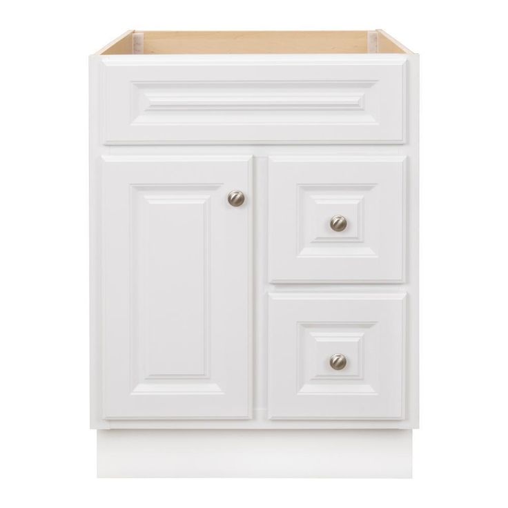 Hampton 24 in. W x 21 in. D x 33.5 in. H Bathroom Vanity Cabinet Only in White