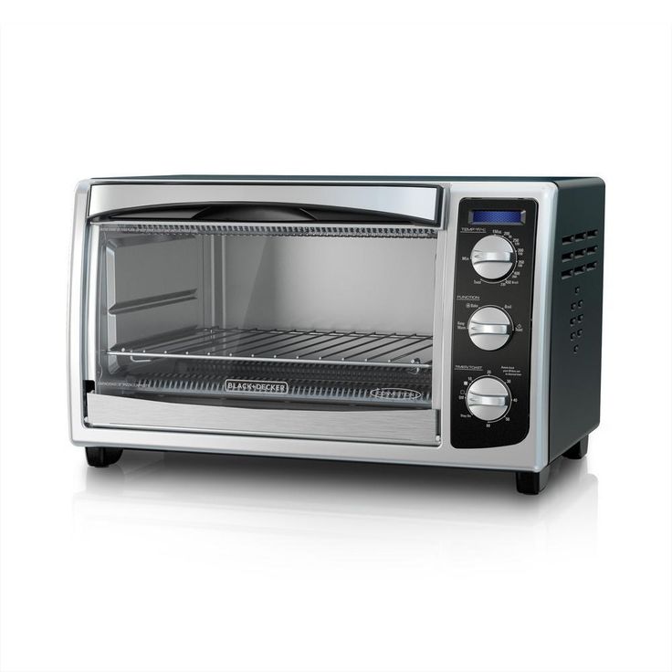 1500 W 6-Slice Stainless Steel Toaster Oven with Built-In Timer