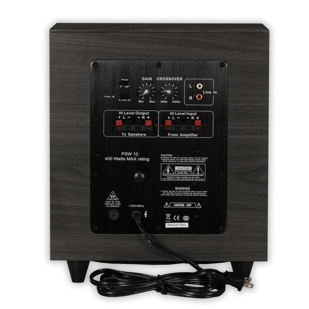 Home Theater Powered Subwoofer Black Down Firing Sub - Super Arbor